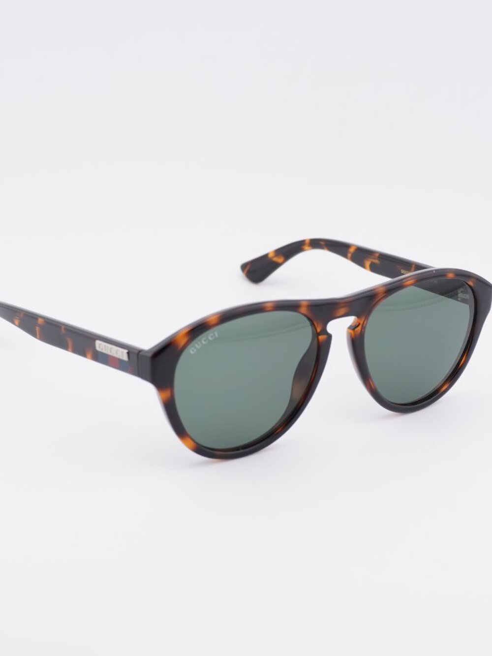 Gucci GG0747S 003 Sunglasses Havana Aviator Frame, Green Lenses - Picture 7 of 10